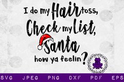 Christmas SVG Hair Toss Santa Clause Product Image 1