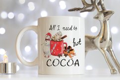 All I need is hot cocoa sublimation png, Christmas t-shirt Product Image 2