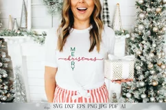Merry CHRISTmas SVG | Winter SVG | Modern Farmhouse SVG Product Image 3