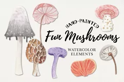 Musrooms Watercolor Elements Mushroom Food Fungi Product Image 1