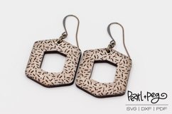 Party Themed Hexagon Laser Engraved Earring Download Product Image 1