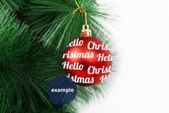Red Christmas Bauble Mockup, Round Christmas Ornament Mockup Product Image 2
