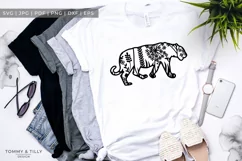 Tiger Meadow Animal - Papercut Template SVG EPS DXF P Product Image 2