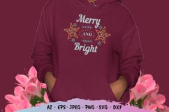 Merry and Bright Hand Lettering SVG Product Image 1