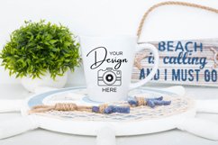 Mug Mockup 11 Oz Blank White Latte Cup White Handle Summer Product Image 1