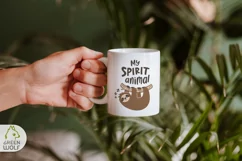 Sloth is my spirit animal Sloth svg Funny t shirt svg design Product Image 5