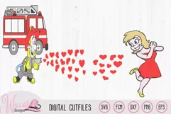 Fire Truck Couple shirt svg, Fireman svg Product Image 2