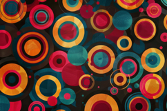 Colorful Abstract Circles Pattern Background Wallpaper Product Image 1
