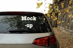 Rear window Car Mock up Places For Your Design Car decals Product Image 1