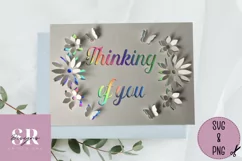 3D Thinking of you card| Paper cutting | occasion card SVG Product Image 1