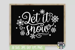 Christmas svg, Let It Snow svg, Cricut Cut Files, dxf, png Product Image 2