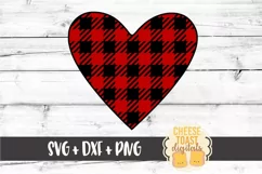 Buffalo Plaid Heart - Valentine SVG PNG DXF Cut Files Product Image 2