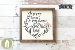 Christian SVG, Farmhouse Sign SVG, As For Me and My House Product Image 1