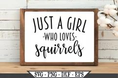 Funny Just A Girl Who Loves Squirrels SVG Graphic Design Product Image 2