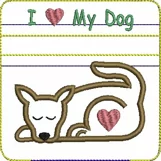 Love My Dog Mini Zipper Bag - Fully Lined, 4X4 HOOP Product Image 3