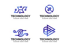 Gradient Technology Logo Template Collection Product Image 1