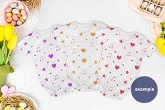 Easter 3 white Baby bodysuits Mockup, Spring Triplets mockup Product Image 2