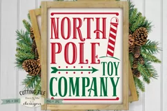 North Pole Toy Company SVG | Christmas Sign SVG Product Image 1