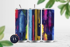 Neon Crayon Drip Texture | Bright Dripping Crayon Pattern Product Image 2
