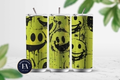 Black Smiley Face Digital Paper | Street graffiti Pattern Product Image 2