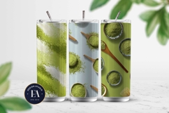 Matcha Green Tea Pattern, Matcha Aesthetic Digital Paper Product Image 2