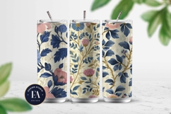 Vintage Pink and Blue Floral Pattern | Ornamental Flowers Product Image 2