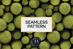 Matcha Green Tea Pattern, Matcha Aesthetic Digital Paper Product Image 3