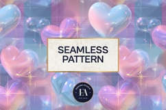 Pastel Hearts Plaid Digital Paper, Cute Seamless Pattern Product Image 3