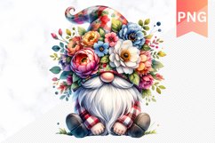 Floral Gnome Sublimation - Clipart PNG Bundle Product Image 13