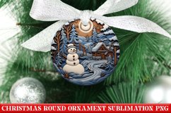 Christmas Quilling Round Ornament PNG | Santa | Sublimation Product Image 1