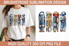 Father&#039;s Day Brushstroke Sublimation Design -Brushstroke PNG Product Image 1