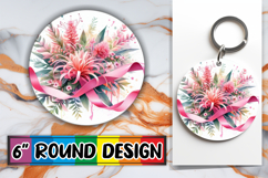 Bright Ornaments Circle Sublimation, Flowers Product Image 1