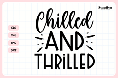 Wine Glass Quote SVG | Chilled and Thrilled Product Image 3
