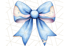 Watercolor Summer Bow Clipart PNG, Coquette Bright Bow Png Product Image 3