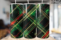 Green Christmas Plaid Tumbler Wrap - High Quality 300 Dpi Product Image 1