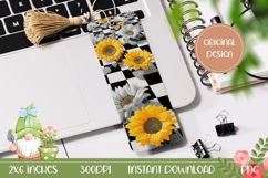 Sunflowers Bookmark PNG, Floral Bookmark Sublimation Product Image 1