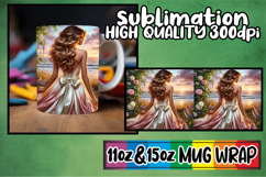 Timeless charm sublimation 11oz 15oz mug wrap, Women Product Image 1