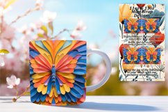 Enchanting Spring Butterfly Magic: 3D Mug Wrap Product Image 1