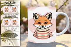 EXQUISITE 11oz Mug Wrap PNG Template , Valenines Animals Product Image 1