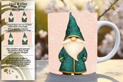 Watercolor Gnome Wrap for 11oz 15oz Mug Holiday Design Product Image 1