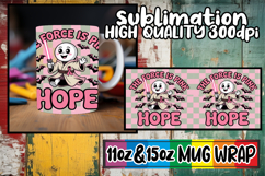 Inspired dreams sublimation mug wrap, Ghost Cancer Product Image 1
