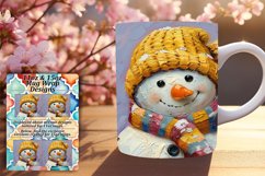 Holiday Snowman Mug Wrap Winter Sublimation 11oz 15oz Product Image 1