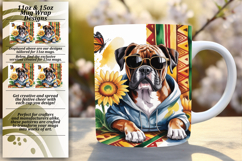 GORGEOUS PNG Mug Wrap Design 15oz , Cute Dog Product Image 1