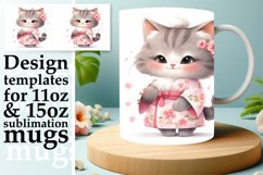 Vibrant Cat Watercolor Sublimation Wrap - Spring Theme Product Image 1