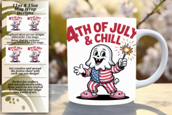 Happy 15oz Mug Wrap Png Template , Funny Ghost Product Image 1
