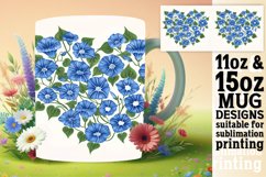 Mug Wrap Heart of Flowers for Sublimation Product Image 1