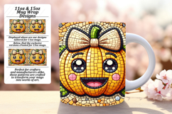 Festive 11oz Mug Wrap Png Artwork , Cute Pumpkin Product Image 1