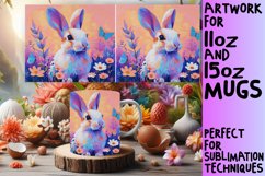 Easter Bunny Wonderland: Watercolor Mug Design Product Image 1