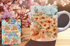Mug Wrap Design 11oz/15oz Colorful Floral Pattern Product Image 1