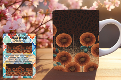 Lovely 11oz Mug Wrap Png Template , Leopard Print Product Image 1